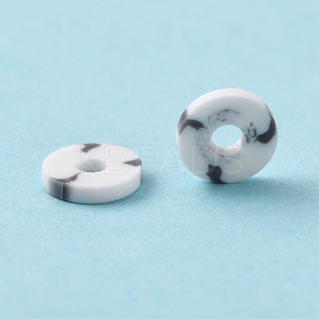 Handmade Two Tone Polymer Clay Beads CLAY-N008-B010E-1