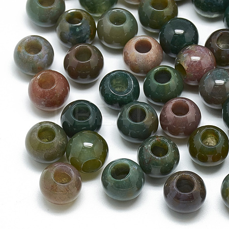 Natural Indian Agate Beads G-T092-14mm-05-1