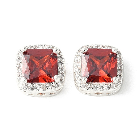 Brass Micro Pave Cubic Zirconia Beads KK-A253-20S-02-1