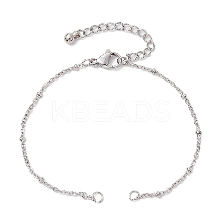 304 Stainless Steel Satellite Chain Bracelet Making AJEW-JB01300-02-1