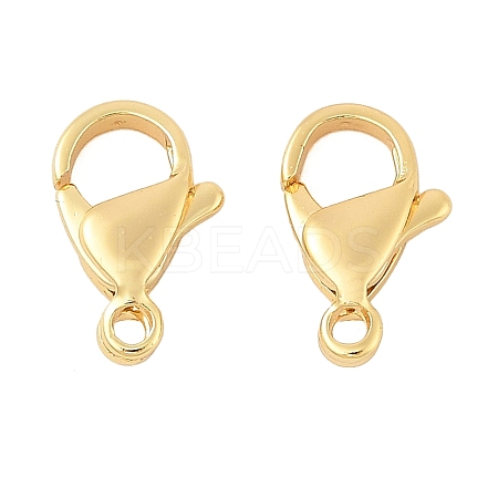 Brass Lobster Claw Clasps KK-U056-01G-1