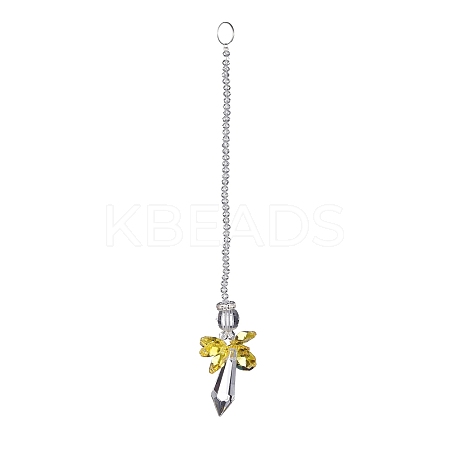 Crystal Fairy Beaded Wall Hanging Decoration Pendant Decoration LS-HJEW-G019-02E-1