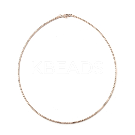 Casual Style 304 Stainless Steel Choker Necklaces STAS-O037-02RG-1