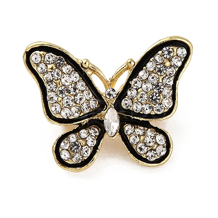 Zinc Alloy Rhinestone  Lapel Pins for Backpack Clothes JEWB-D305-02G-G-1