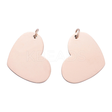 Ion Plating(IP) 304 Stainless Steel Stamping Blank Tag Pendants STAS-I311-26RG-1