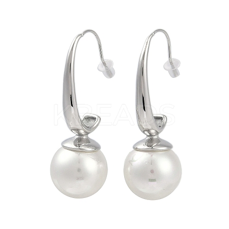 304 Stainless Steel Round Dangle Earrings for Women EJEW-K281-31P-1
