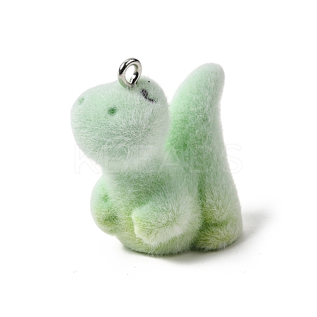 Flocking Opaque Resin Pendants RESI-G123-01H-1