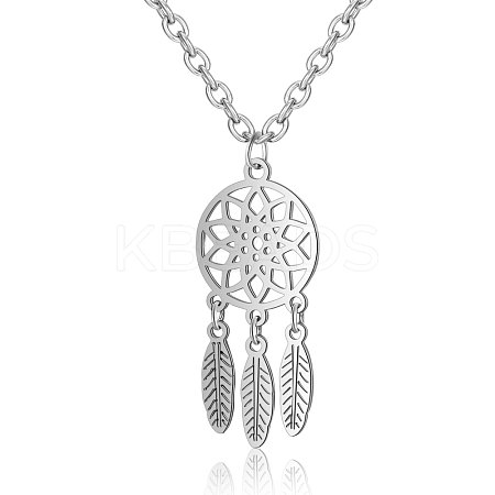 Tarnish Resistant 201 Stainless Steel Pendants Necklaces LS-NJEW-S063-TN473-1-1