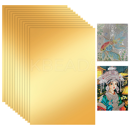 50 Sheets Tinfoil Paper Sheets for Craft Engraving DIY-PH0031-10B-1