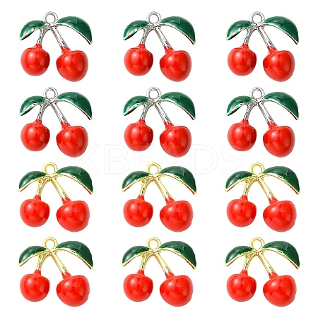 10Pcs 2 Colors Rack Plating Alloy Enamel Pendants FIND-YW0007-10-1