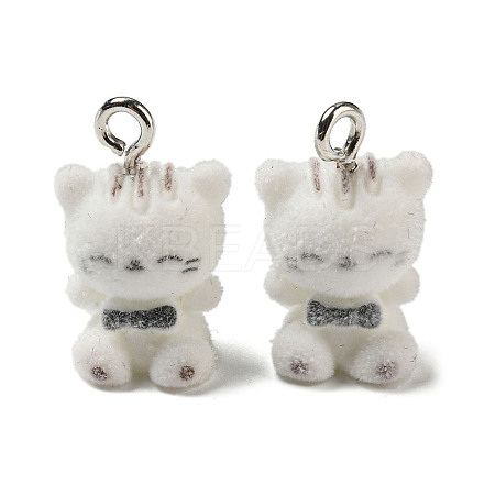 Flocky Resin Pendants RESI-D012-01A-1