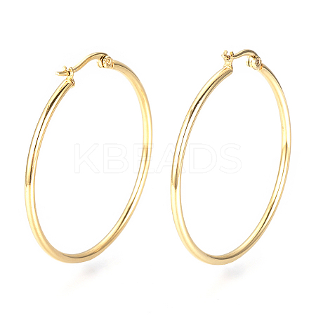 201 Stainless Steel Hoop Earrings LS-X-MAK-R018-40mm-G-1