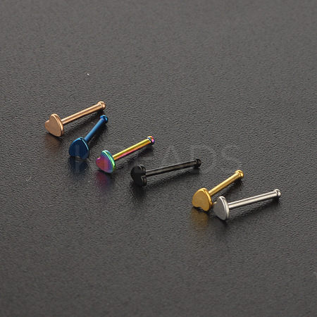 304 Stainless Steel Heart Nose Bone Rings WG0DFB7-01-1