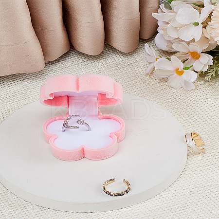 1Pc Alloy Rhinestone Cuff Rings for Women RJEW-LP0008-12-1