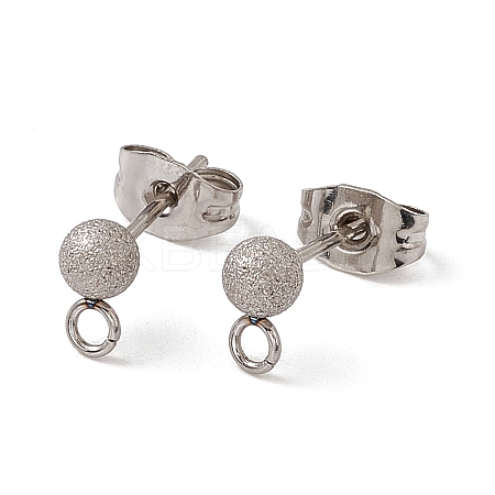 Non-Tarnish 304 Stainless Steel Stud Earring Findings STAS-E179-05B-P-1