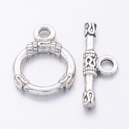 Tibetan Silver Toggle Clasps K0839042-1