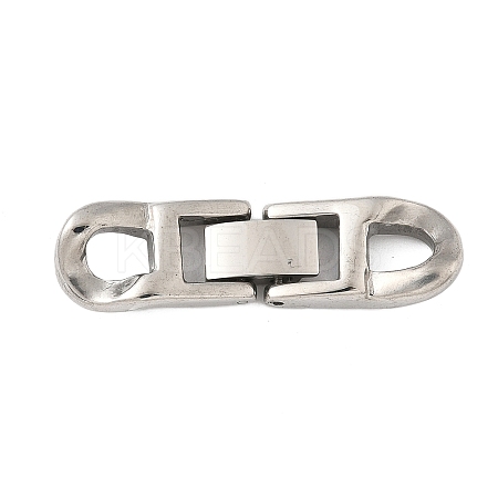 304 Stainless Steel Fold Over Clasps STAS-S185-14P-B-1