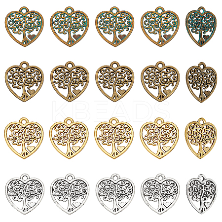 120Pcs 4 Colors Alloy Pendants FIND-GO0003-26-1