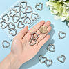 20Pcs Zinc Alloy Rhinestone Spring Gate Rings FIND-SP0004-36P-4