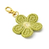 6Pcs 6 Colors Weave Flower Polyester Pendant Decorations HJEW-JM02889-5