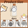 Transparent Glass Empty Bottles with Alloy Charms AJEW-DR00027-2