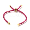 Braided Cotton Cord Slider Bracelet Making MAK-R001-01G-03-1