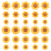 36Pcs 6 Styles Opaque Resin Cabochons RESI-TA0002-96-2
