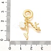 Brass Coral Shape & Shell Shape & Mermaid Tail European Dangle Charms KK-U048-27G-3