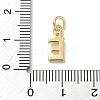 Brass Pave Clear Cubic Zirconia Charms KK-A273-01G-E-3
