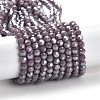 Electroplate Opaque Glass Beads Strands LS-EGLA-A035-P4mm-A11-1