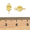 Brass Pave Cubic Zirconia Flat Round Connector Charms KK-P347-01G-5