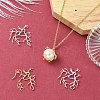4Pcs 2 Colors Brass Pendants KK-YW0002-83-5