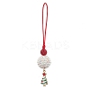 Christmas Tree Alloy Enamel with Rhinestone Pendant Decorations HJEW-JM02097-4