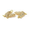 Rack Plating Eco-Friendly Brass Micro Pave Cubic Zirconia Pendants KK-F844-06G-3