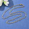 304 Stainless Steel Paperclip Chain Necklace X-NJEW-M183-04G-4