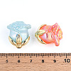 Iridescent Plating Acrylic Beads MACR-C029-06-3