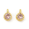 Brass Pave Cubic Zirconia Pendants KK-H204-03G-04-1