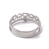 Non-Tarnish 201 Stainless Steel Hollow Out Heart with Evil Eye Finger Ring for Women RJEW-C045-06P-3
