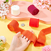 4 Rolls 4 Colors Frayed Polyester Ribbon OCOR-TA0002-87D-7