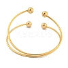 Ion Plating(IP) 304 Stainless Steel Wrap Cuff Bangle for Women BJEW-P331-17G-3