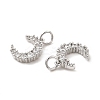 Brass Micro Pave Cubic Zirconia Charms KK-E068-VB412-3