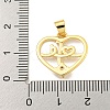 Rack Plating Brass Micro Pave Clear Cubic Zirconia Pendants KK-B091-49G-04-3