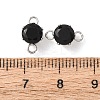 304 Stainless Steel Micro Pave Cubic Zirconia Connector Charms STAS-H240-50P-11-3