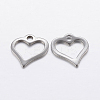 304 Stainless Steel Open Heart Charms STAS-F159-38P-2