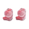 Flocking Opaque Resin Pendants RESI-F064-A14-1