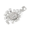 Brass Micro Pave Cubic Zirconia Pendants KK-D357-18P-2