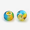 Two Tone Glass European Beads LS-GPDL-J008-03G-1