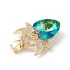 Real 18K Gold Plated Rack Plating Brass Micro Pave Cubic Zirconia Pendants KK-C015-03G-04-2