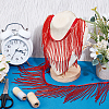1.8 Yards Glass Beads Fringe Tassel Lace Trim Ribbon OCOR-OC0001-70B-5
