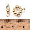 Brass Micro Pave Cubic Zirconia Tube Bails KK-M318-16G-2